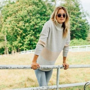 Tuckernuck Broadway Stripe Sweater Grey Beige